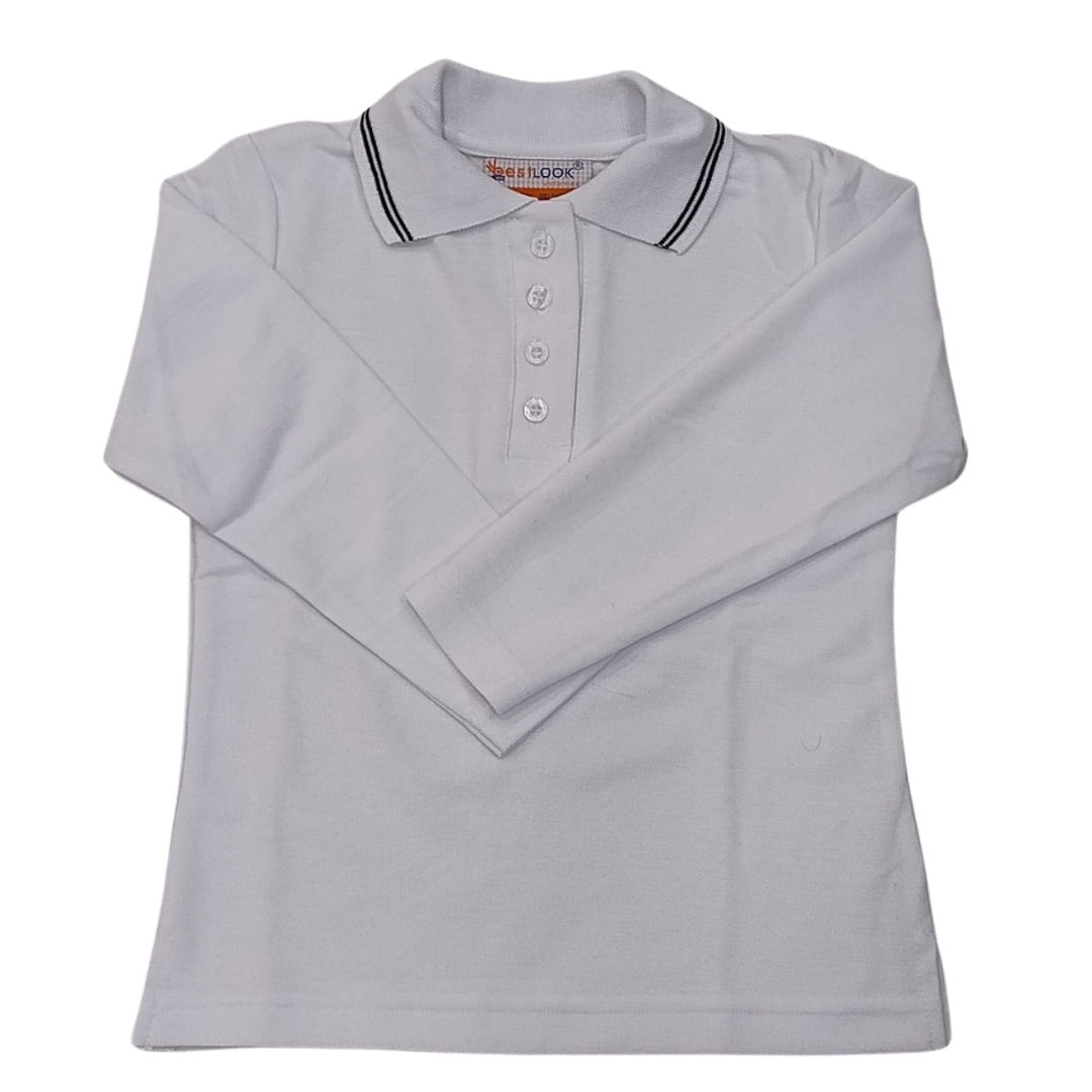CMV GIRL'S LONG-SLEEVED POLO SHIRT